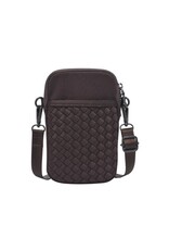 Chocolate Brown Compact Woven Crossbody