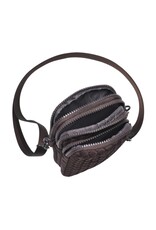 Chocolate Brown Compact Woven Crossbody