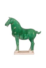 Green Glazed Ceramic Horse