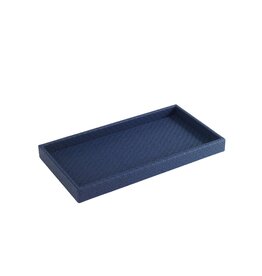 Navy Woven Rectangular Vanity Tray
