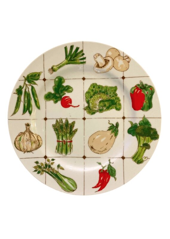 Vintage Set of 8 George Briard Vegetable Dinner Plates