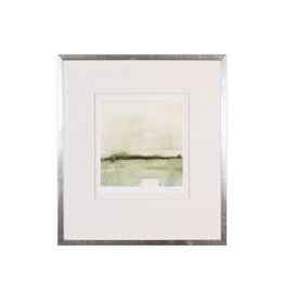 Framed Green Watercolor Horizon