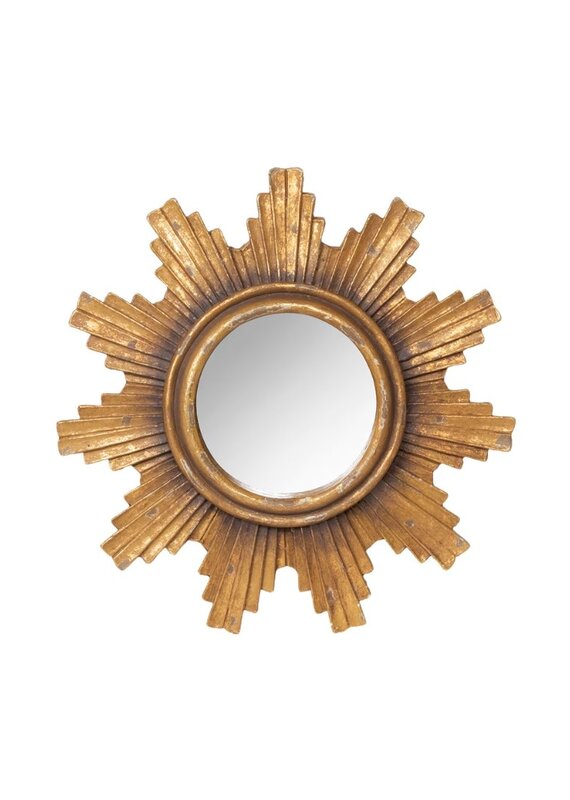 Gold Sunburst Circle Mirror