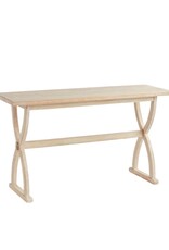 Whitewash Crisscross Wood Console Table