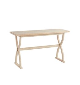 Whitewash Crisscross Wood Console Table