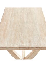 Whitewash Crisscross Wood Console Table