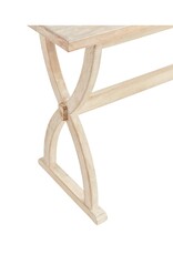 Whitewash Crisscross Wood Console Table