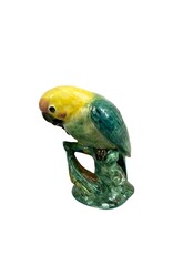 Vintage Pair of Colorful Ceramic Parakeets