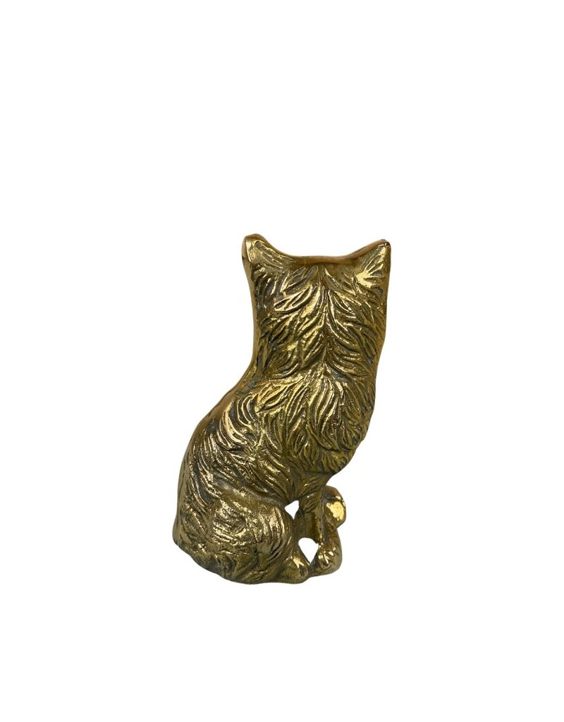 Vintage Small Brass Cat