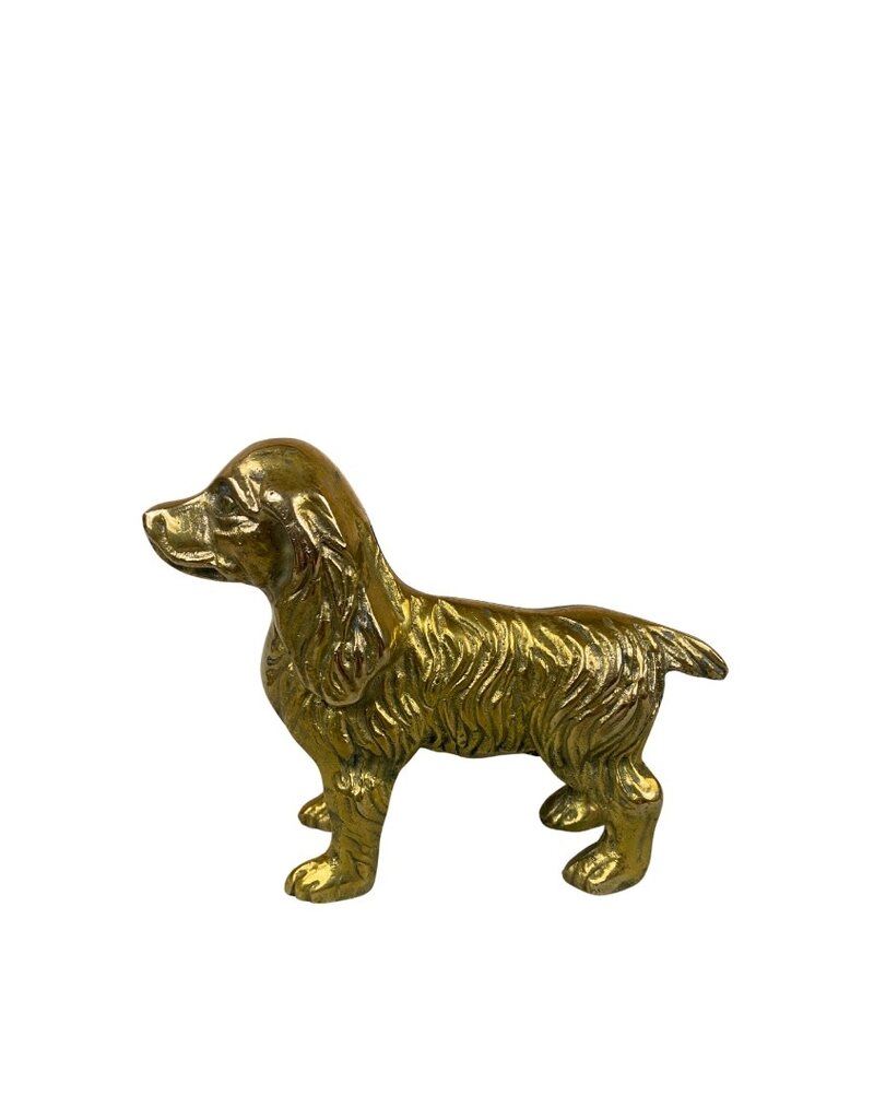 Vintage Small Brass Dog