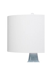 Light Blue Ceramic Gourd Lamp with Lucite Base & White Shade