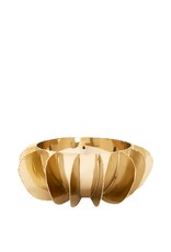 Gold Metal Bowl with Hammered Edges
