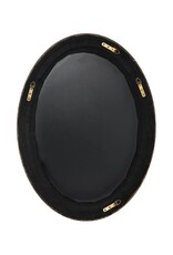 Natural Raffia Wrapped Oval Mirror