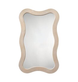Natural Wavy Bamboo Rectangular Mirror