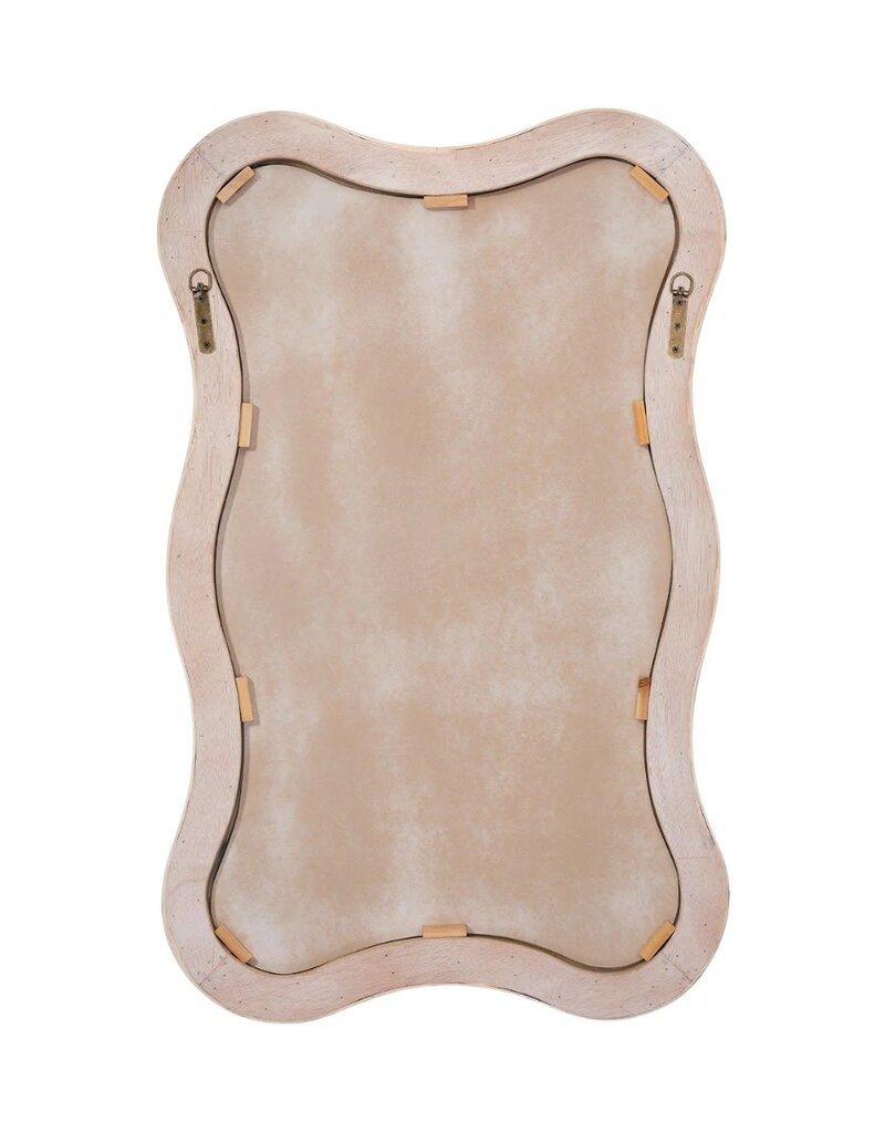 Natural Wavy Bamboo Rectangular Mirror