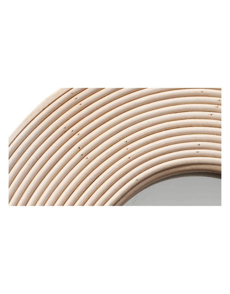 Natural Wavy Bamboo Rectangular Mirror