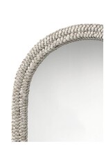 Natural Double Braided Husk Arched Mirror