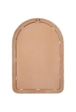 Natural Double Braided Husk Arched Mirror