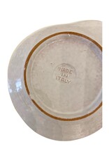 Vintage Yellow Ceramic Lemon Tray with Green Leaves & Stem