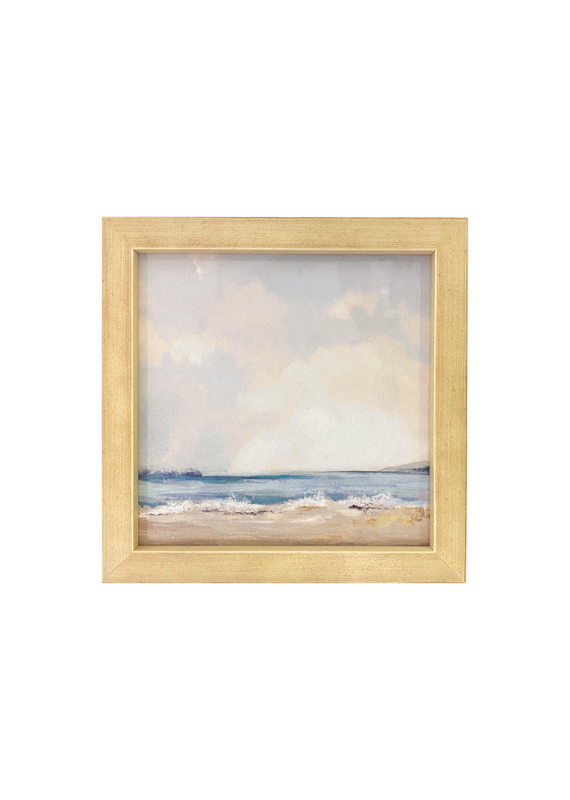 Framed Beach Waves Square Giclée