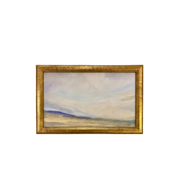 Framed Swirl Cloud Sky Mountain Scene Giclée