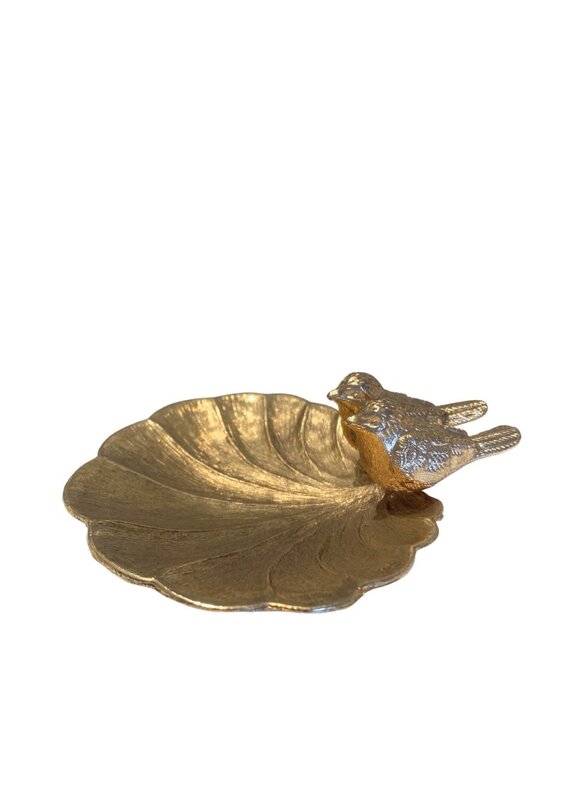 Gold Leaf Dish with Birds