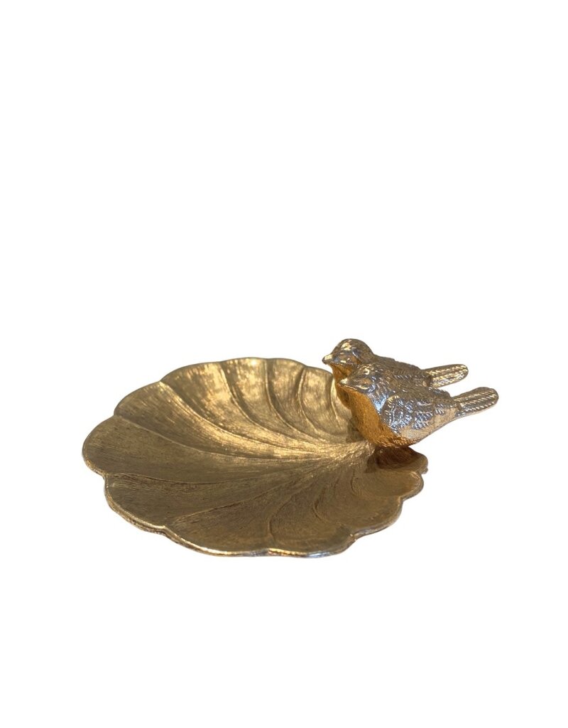 Gold Leaf Dish with Birds