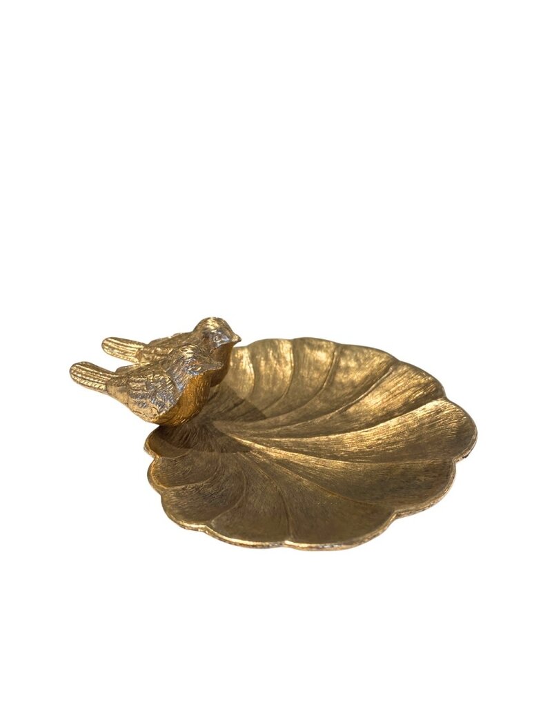 Gold Leaf Dish with Birds