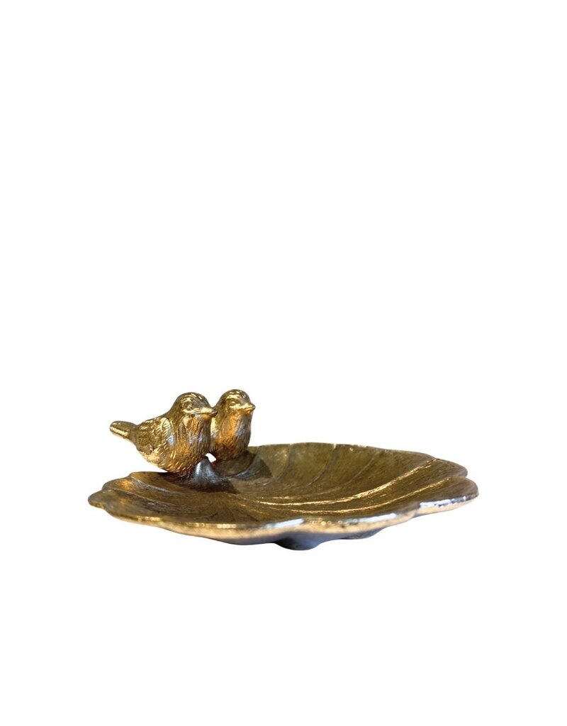 Gold Leaf Dish with Birds
