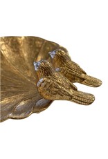 Gold Leaf Dish with Birds