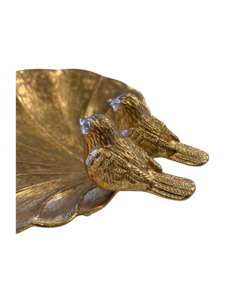 Gold Leaf Dish with Birds