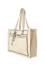 Natural Luxury Handbag Sketch Canvas Tote