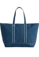 Navy Blue & White Large Water Resistant Tote Bag