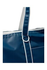 Navy Blue & White Large Water Resistant Tote Bag