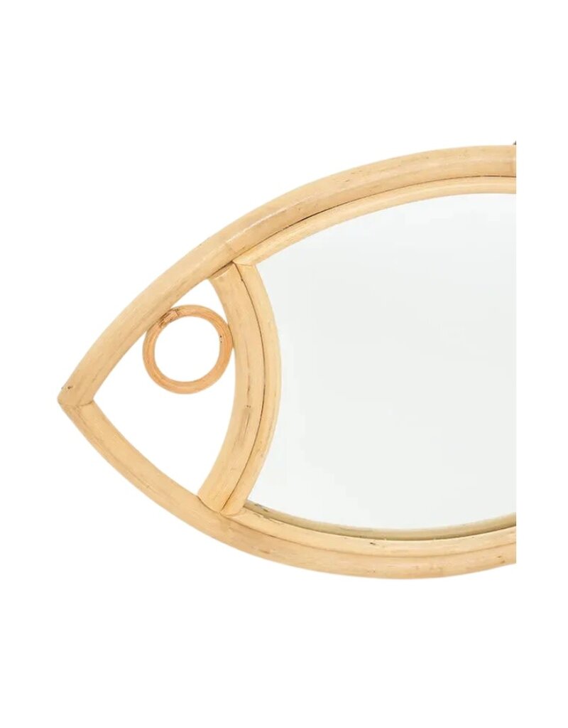 Natural Rattan Fish Mirror