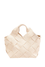 Natural Wide Woven Texture Bag
