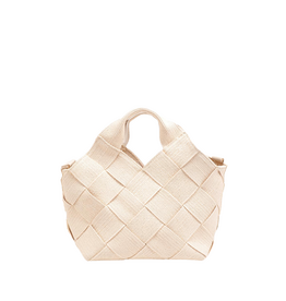 Natural Wide Woven Texture Bag
