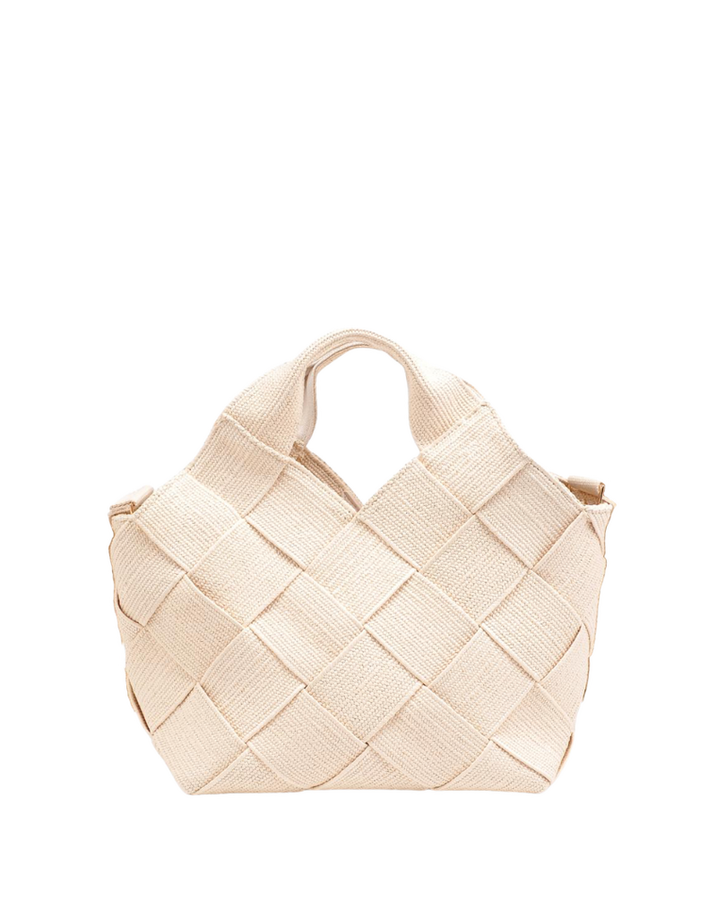Natural Wide Woven Texture Bag