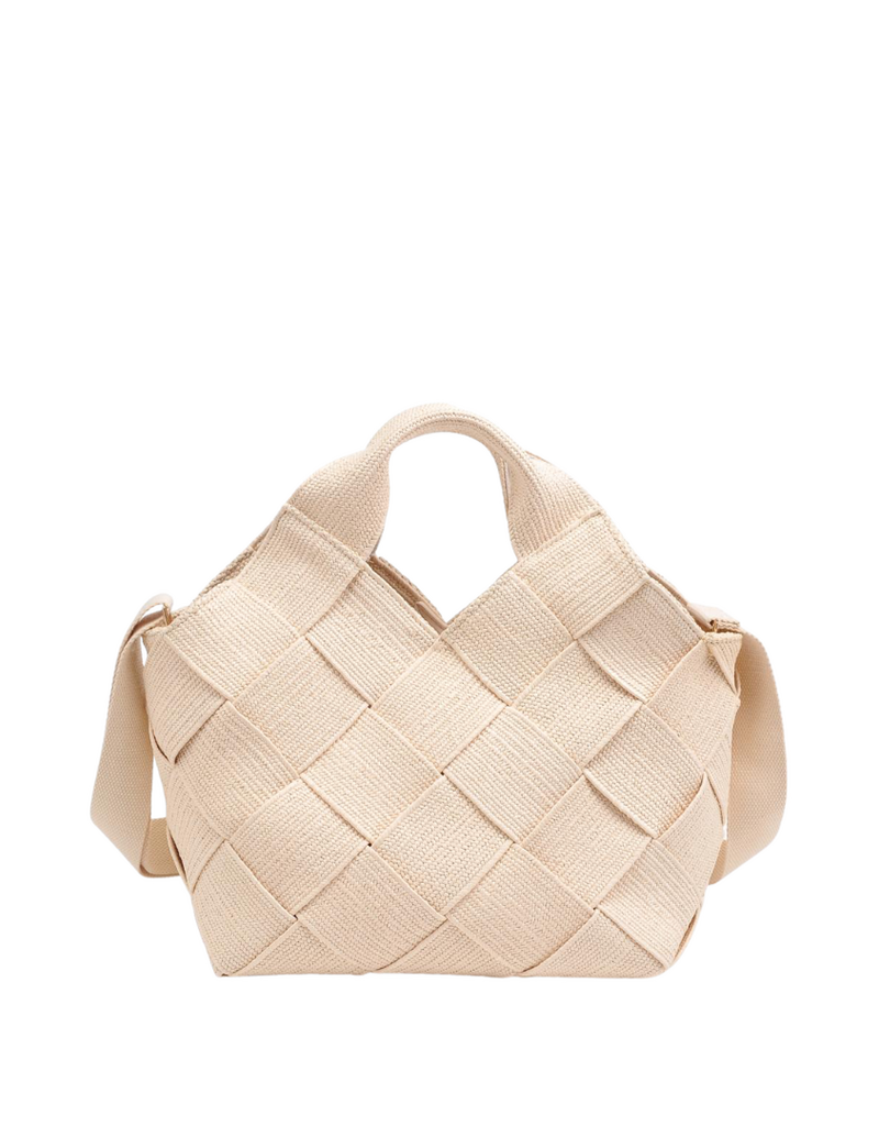 Natural Wide Woven Texture Bag