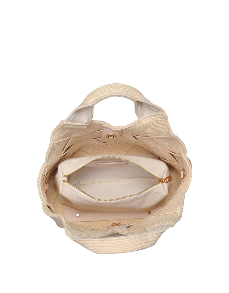Natural Wide Woven Texture Bag