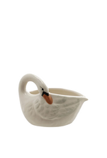 Cream Ceramic  Swan with Curved Neck