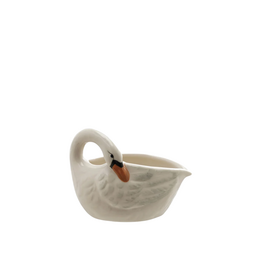 Cream Ceramic  Swan with Curved Neck