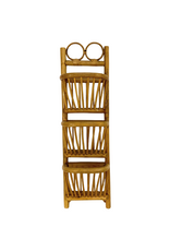 Vintage Natural Rattan Tiered Wall Pocket