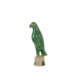 Green Ceramic Painted Parrot