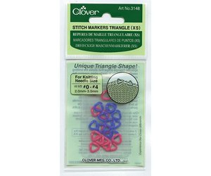 Clover Triangle Stitch Markers XS 24PK