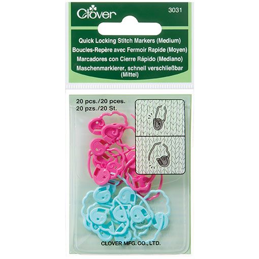 Clover Quick Locking Stitch Markers - Medium