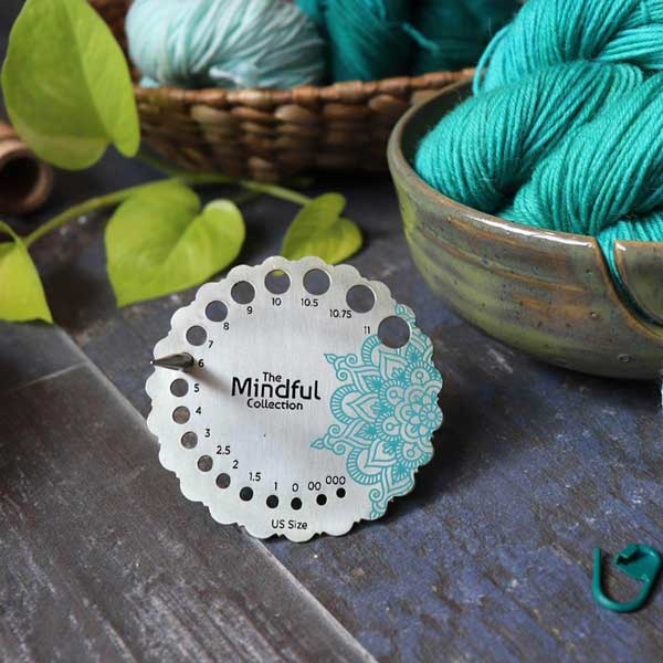 Knitter's Pride Mindful Collection Sterling Plated Needle Gauge
