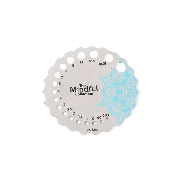 Knitter's Pride Mindful Collection Sterling Plated Needle Gauge