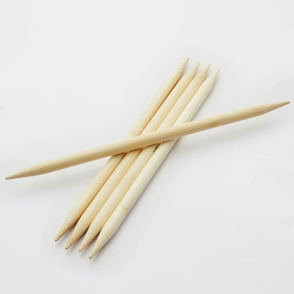 18pcs Bamboo Knitting Needle Set Color Carbonized Double Pointed Bamboo Circular Knitting Needle for Knitting Process(100cm)