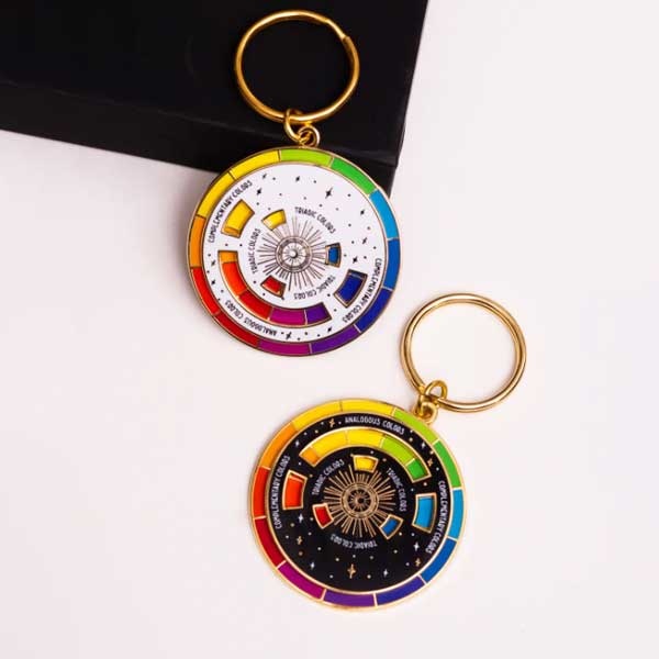 Gray Muse Gray Muse Color Wheel Enamel Keychain